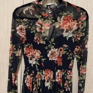 lush blie floral dress